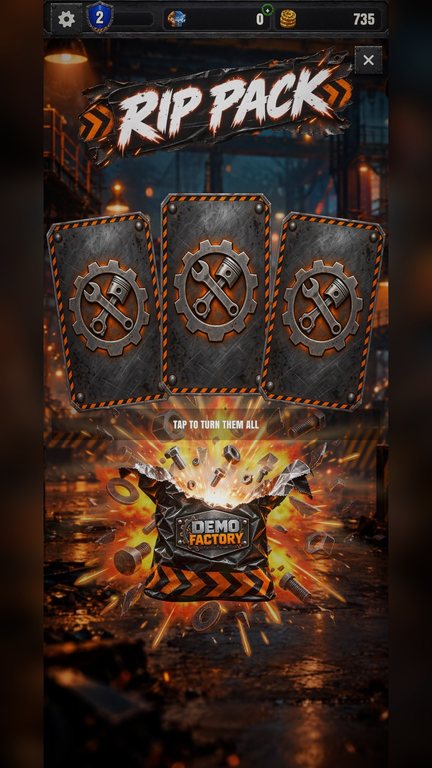Ripping a pack of part cards